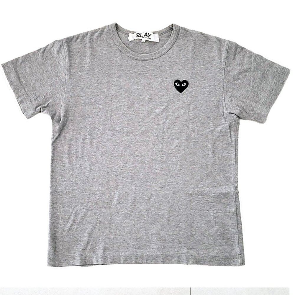 Comme des Garçons Play T-Shirt – Large – CDG Black Heart – Gray – Made in Japan